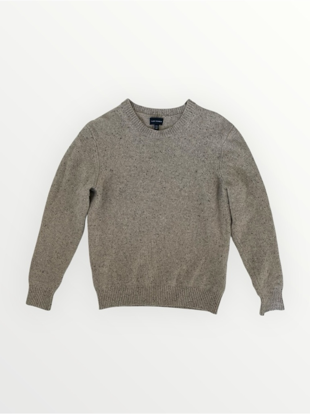 Club Monaco Men's Heather Tan Merino Wool Crewneck Sweater Size M